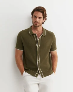 Discount Sportscraft Supple Short Sleeve Shirt in Khaki