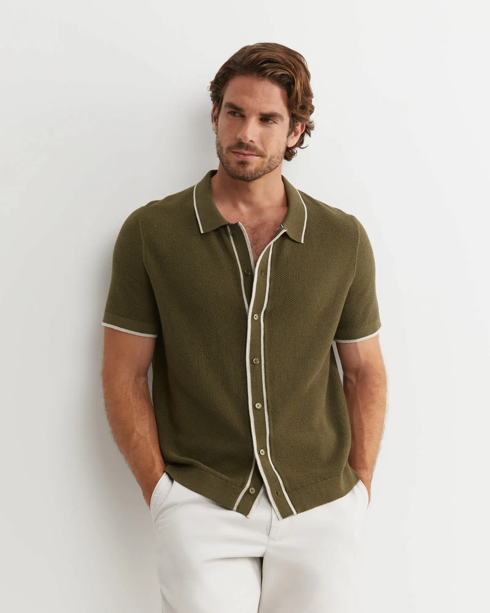 Discount Sportscraft Supple Short Sleeve Shirt in Khaki