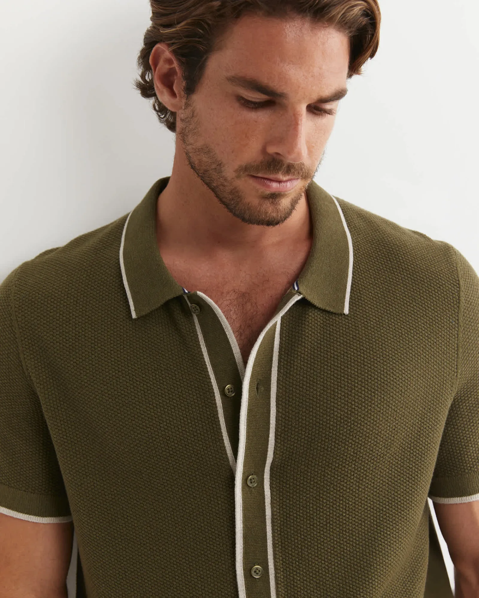 Discount Sportscraft Supple Short Sleeve Shirt in Khaki