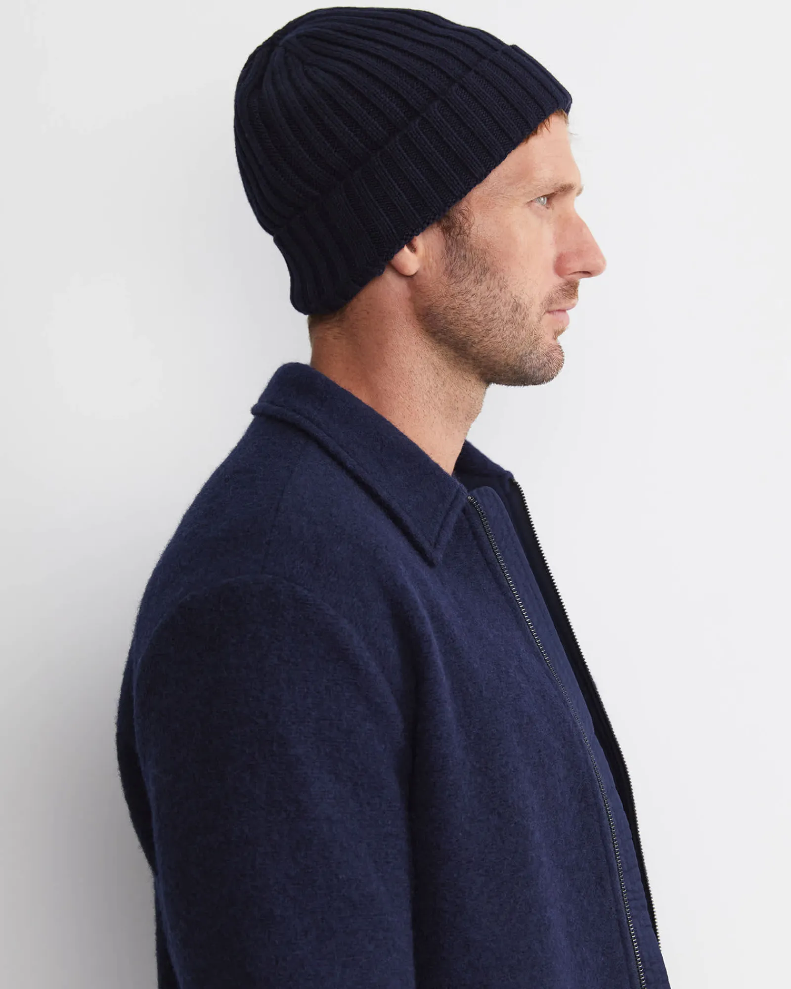 Fashion Sportscraft Sussex Wool Blend Beanie in Navy