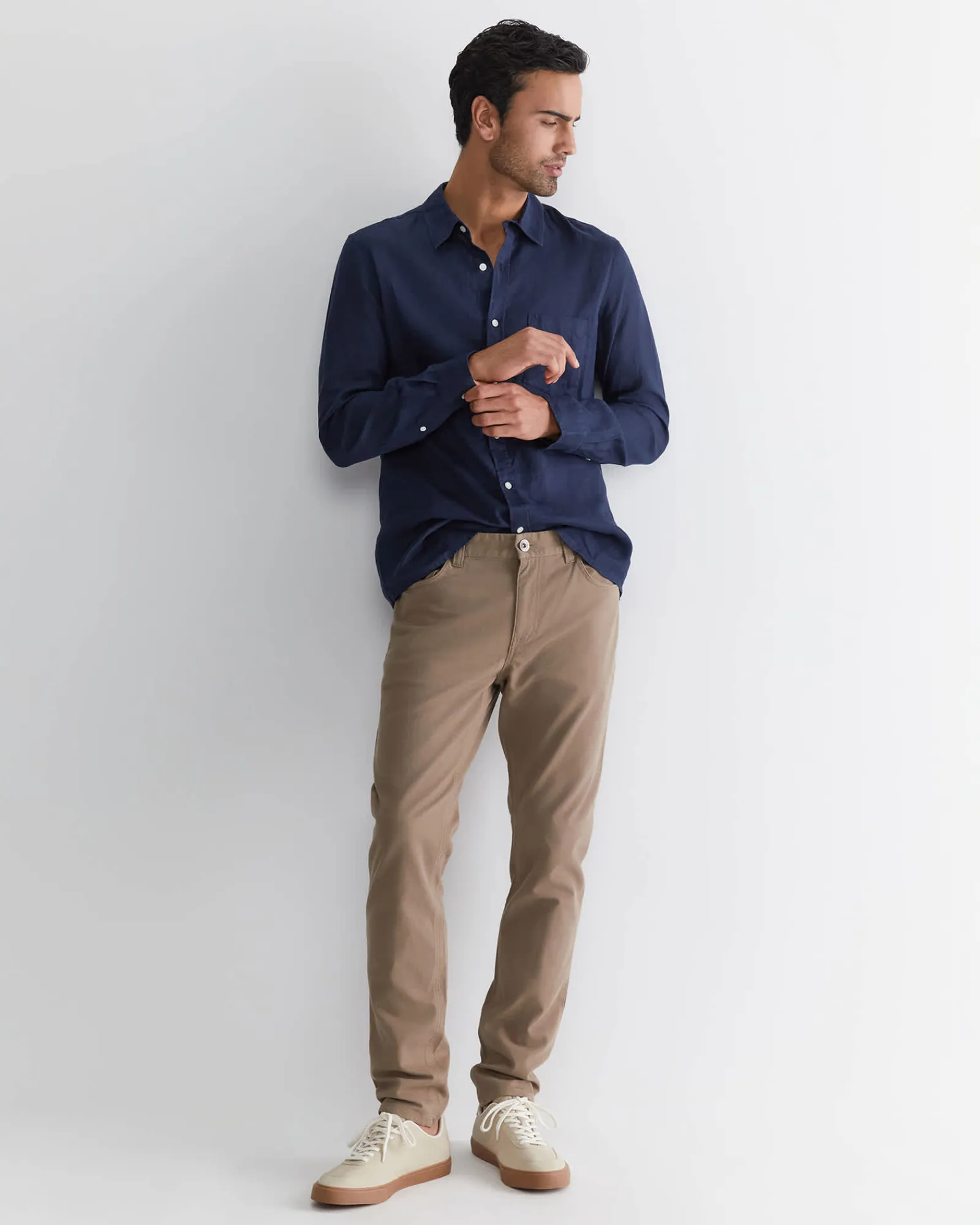 Fashion Sportscraft Tapered Bedford Jean in Fatigue