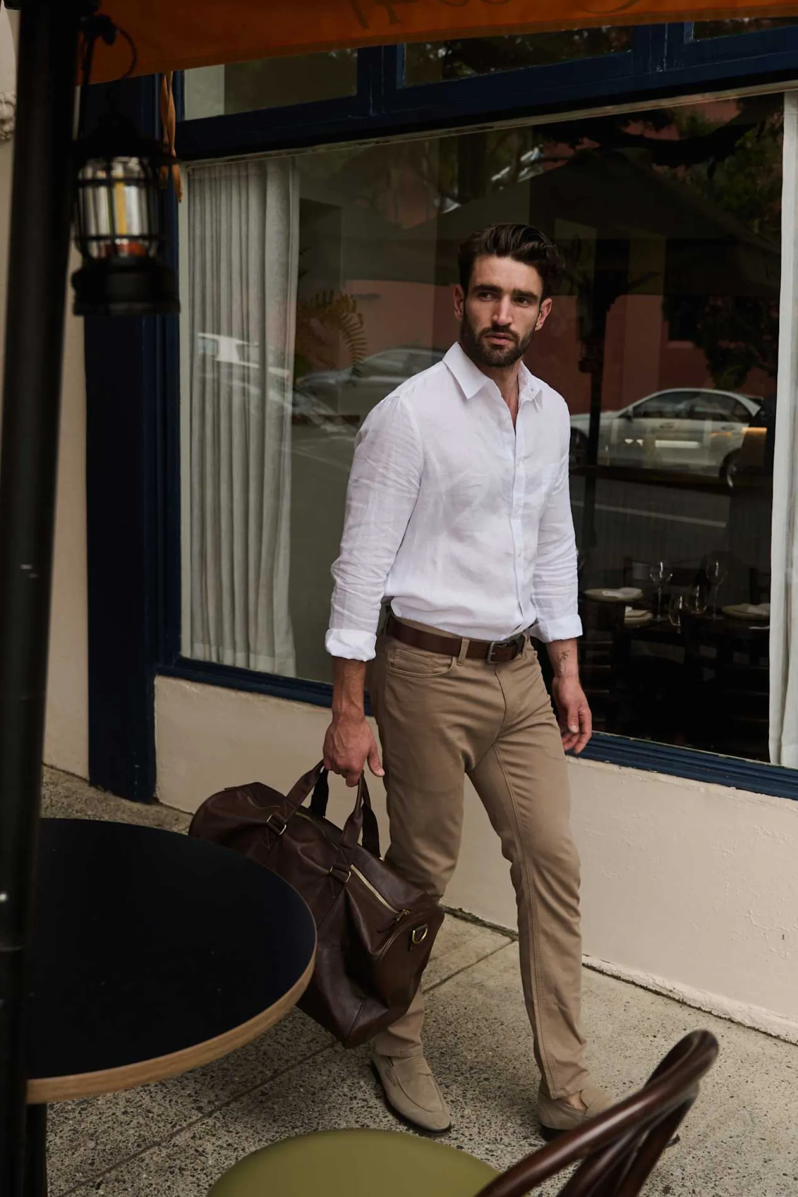 Fashion Sportscraft Tapered Bedford Jean in Fatigue
