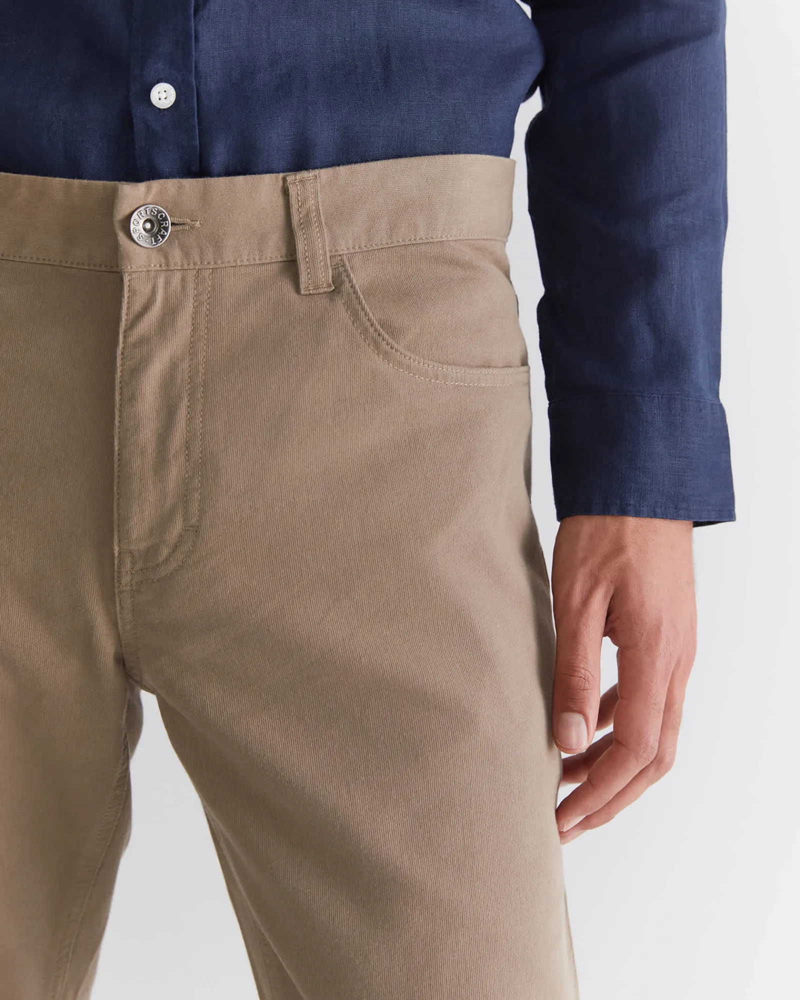 Fashion Sportscraft Tapered Bedford Jean in Fatigue