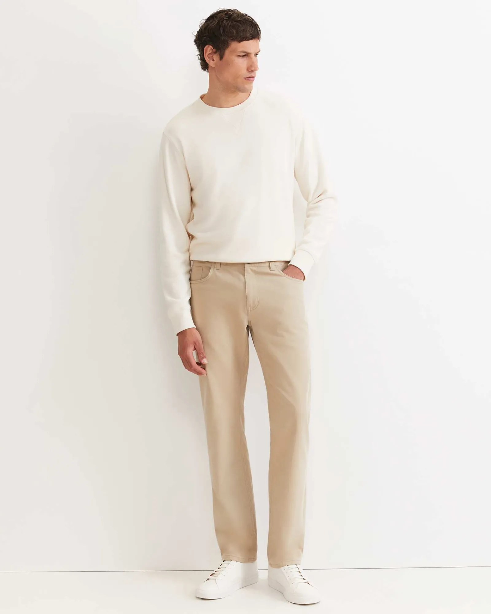 Discount Sportscraft Tapered Bedford Jean in Sand