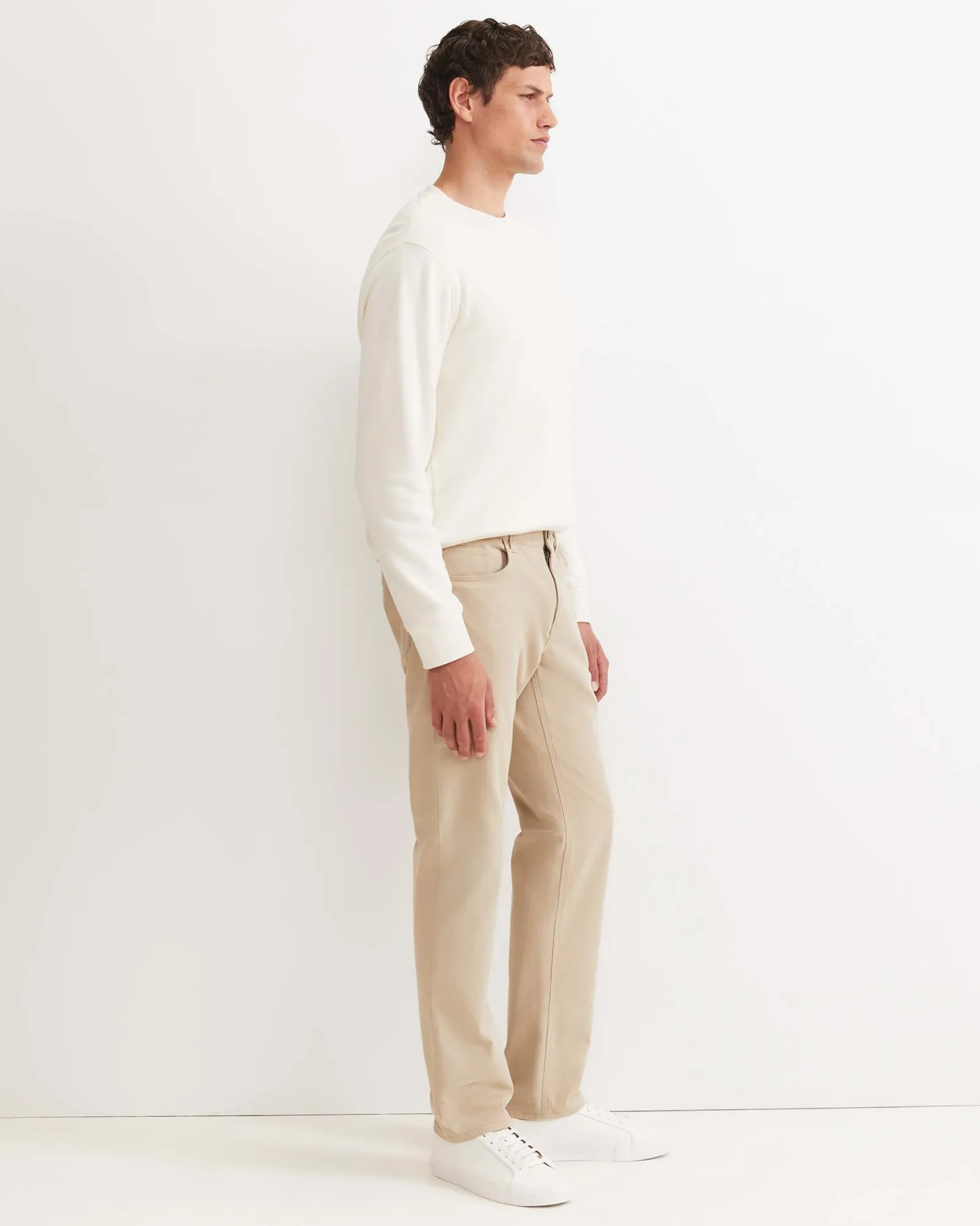 Discount Sportscraft Tapered Bedford Jean in Sand