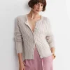 Outlet Sportscraft Tatiana Mohair Cable Cardigan in Oatmeal