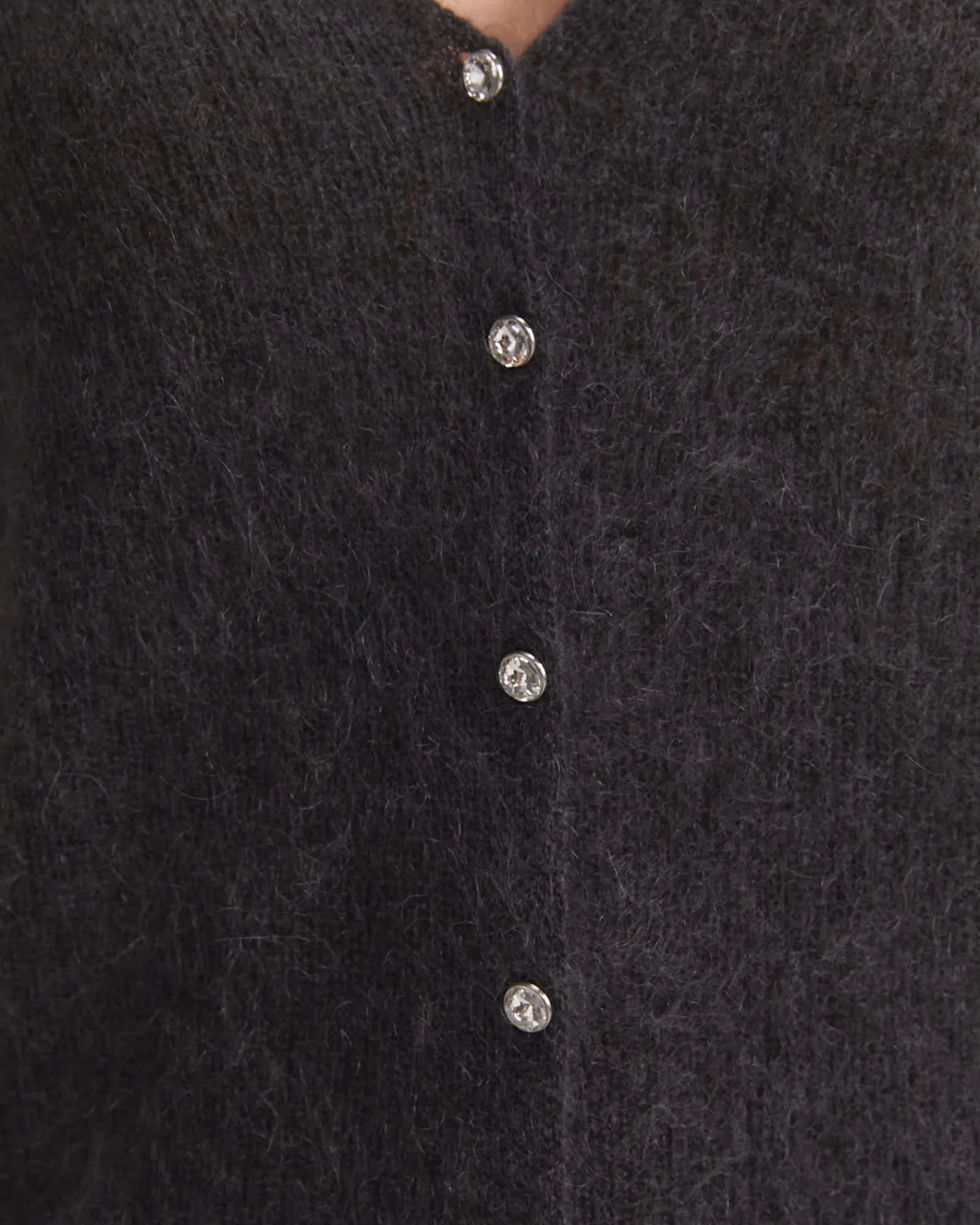 Discount Sportscraft Tatiana Mohair Cropped Cardigan in Charcoal
