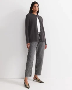 Outlet Sportscraft Tatiana Mohair Long Cardigan in Dark Charcoal DarkCharcoal