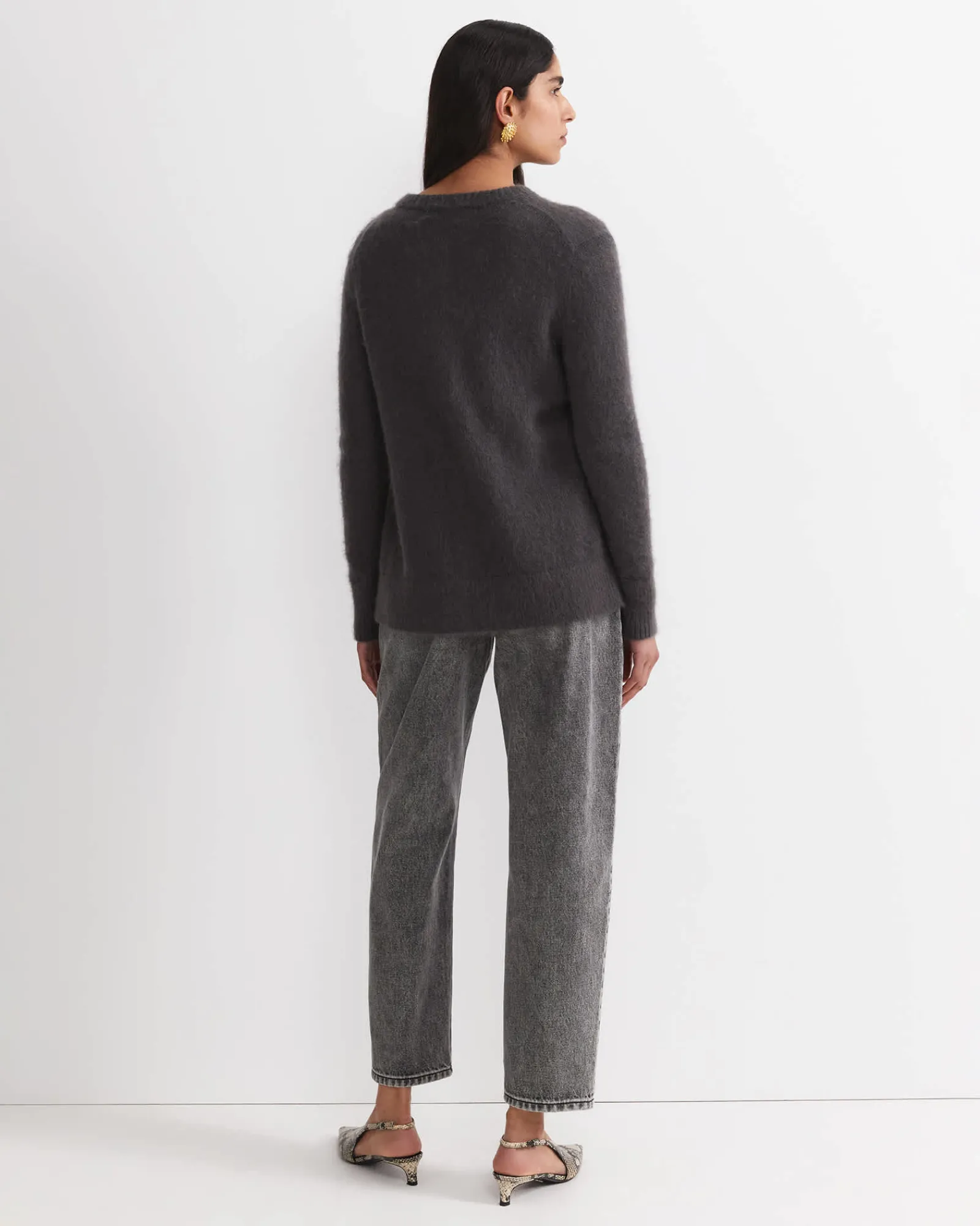 Outlet Sportscraft Tatiana Mohair Long Cardigan in Dark Charcoal DarkCharcoal