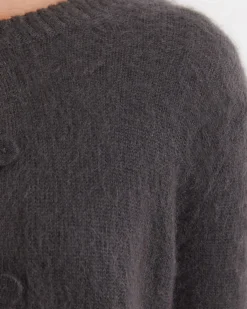 Outlet Sportscraft Tatiana Mohair Long Cardigan in Dark Charcoal DarkCharcoal