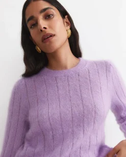 Best Sportscraft Tatiana Mohair Sparkle Sweater in Lilac