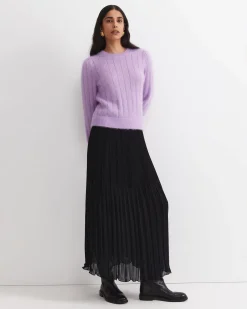 Best Sportscraft Tatiana Mohair Sparkle Sweater in Lilac