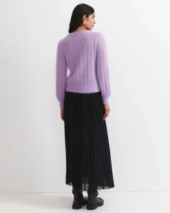 Best Sportscraft Tatiana Mohair Sparkle Sweater in Lilac