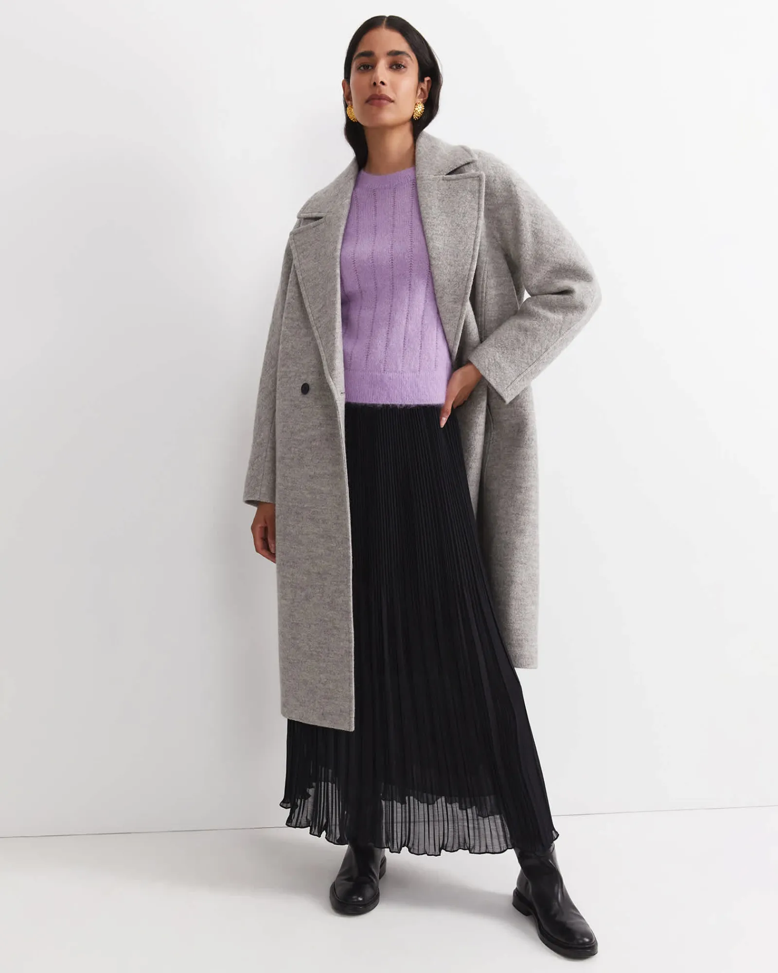Best Sportscraft Tatiana Mohair Sparkle Sweater in Lilac