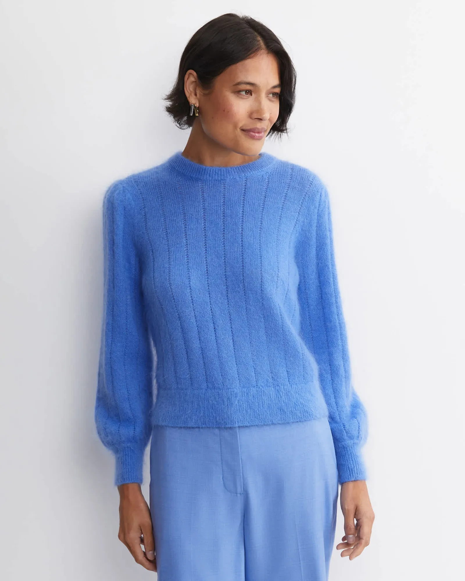 Hot Sportscraft Tatiana Mohair Sweater in Belle Blue BelleBlue