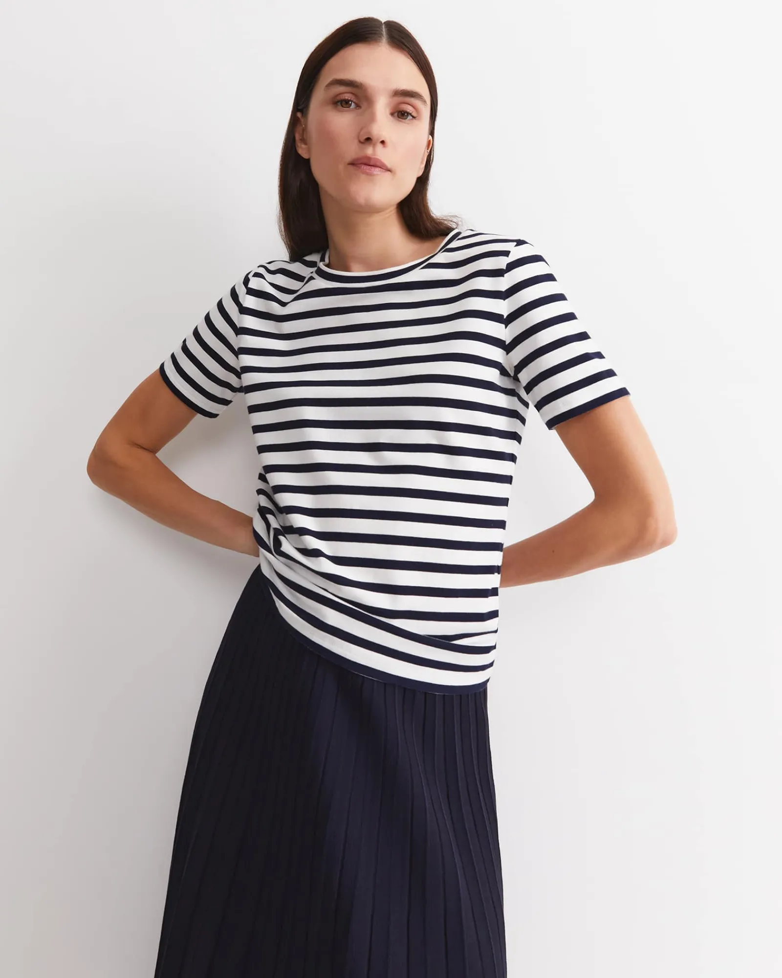 Clearance Sportscraft The Perfect T-Shirt in Navywhite Navy/white
