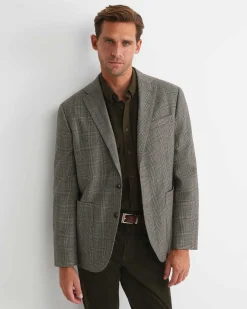 Fashion Sportscraft Tilbury Check Item Jacket in Brownnatural Brown/natural