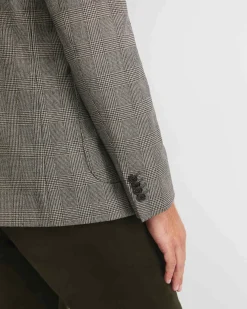 Fashion Sportscraft Tilbury Check Item Jacket in Brownnatural Brown/natural