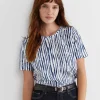 New Sportscraft Tina Stripe Mercerised Tee in Navywhite Navy/white
