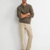 Discount Sportscraft Todd Knit Polo in Brown Multi BrownMulti