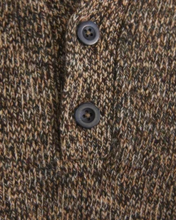 Discount Sportscraft Todd Knit Polo in Brown Multi BrownMulti