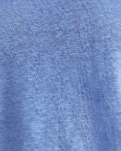 Sale Sportscraft Tonia Crew Neck Linen Tee in Belle Blue BelleBlue