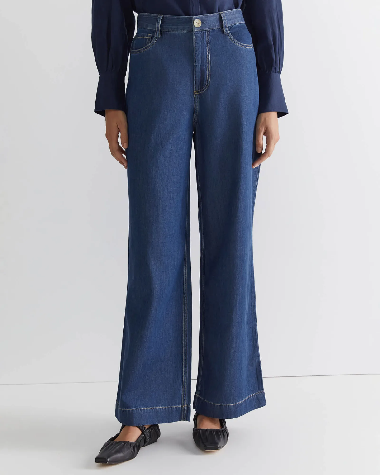 Discount Sportscraft Tuva Wide Leg Pant in Denim