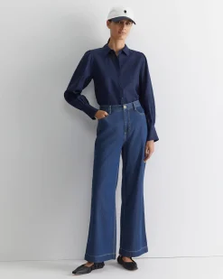 Discount Sportscraft Tuva Wide Leg Pant in Denim