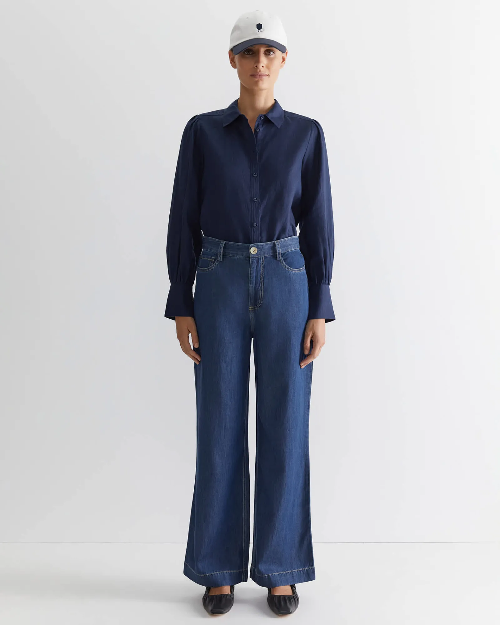 Discount Sportscraft Tuva Wide Leg Pant in Denim