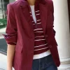 Outlet Sportscraft Valentina Single Breasted Velvet Blazer in Wine
