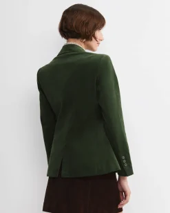 Sale Sportscraft Valentina Single Breasted Velvet Blazer in Sage
