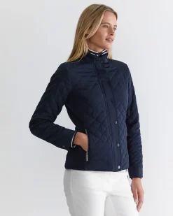 Sale Sportscraft Vera Quilted Jacket in Navy