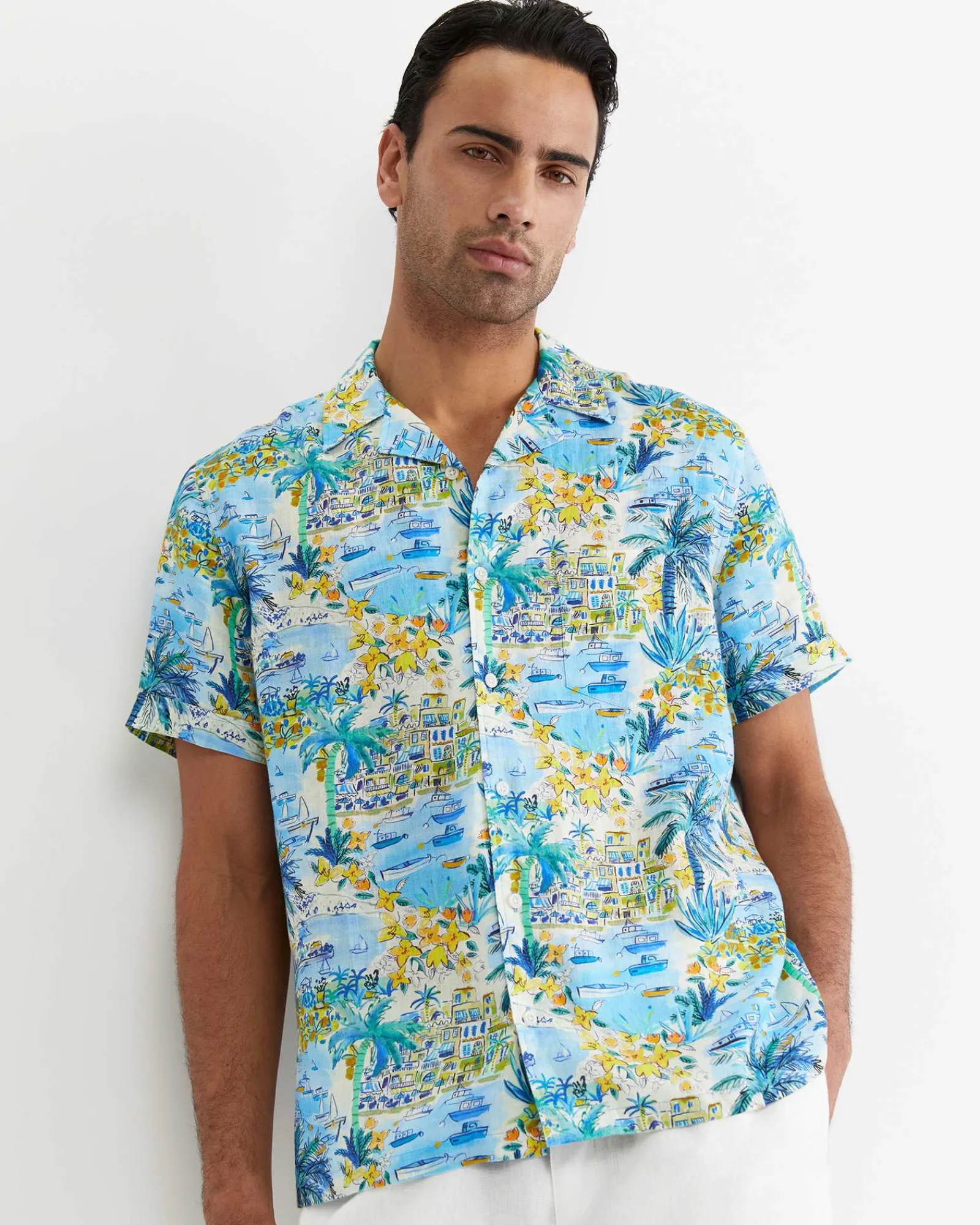 Sale Sportscraft Vic Short Sleeve Liberty Cuban Shirt in Multi