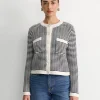 Clearance Sportscraft Wool Cotton Lady Jacket in Whitenavy White/navy