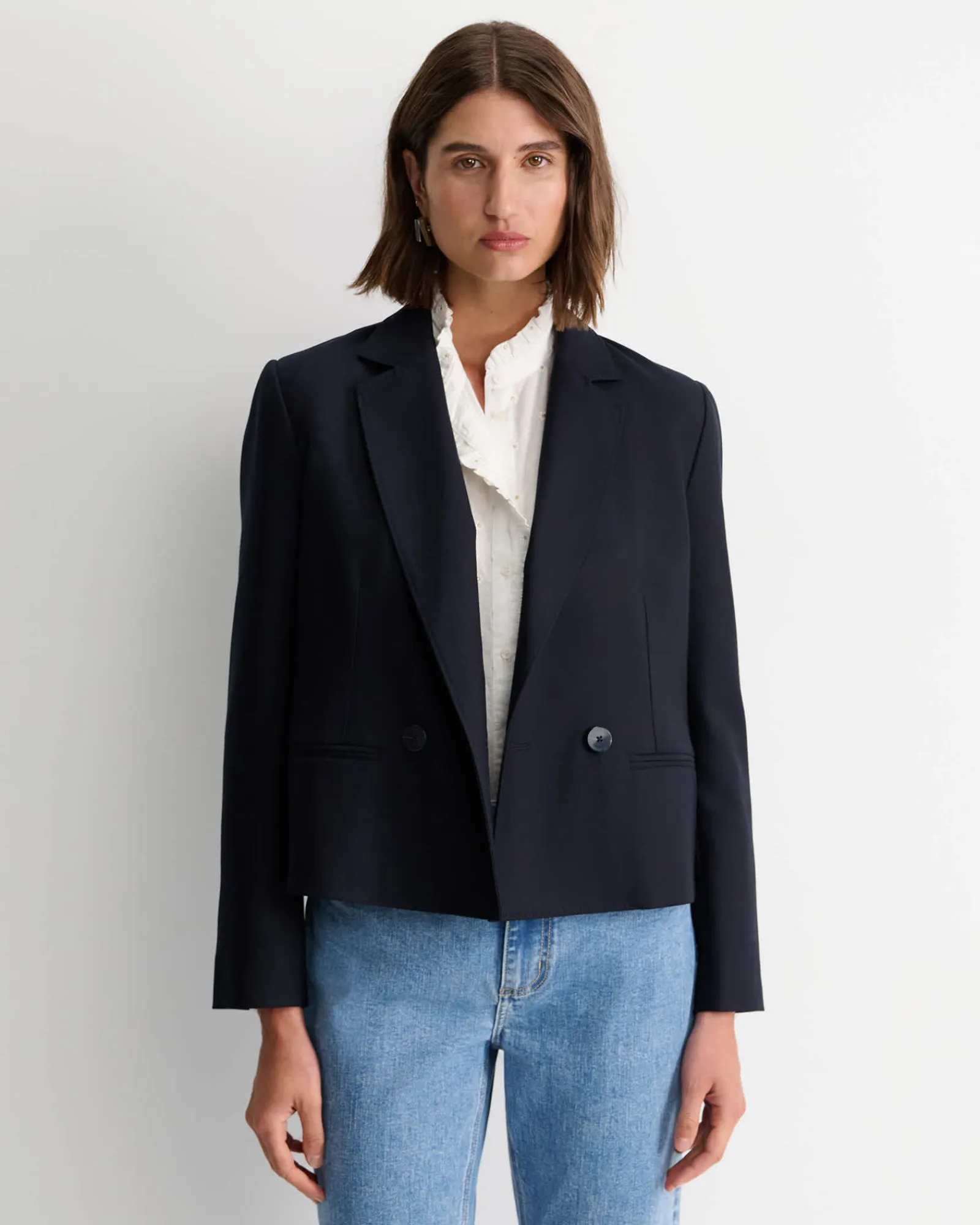Best Sportscraft Wren Double Breasted Blazer in Navy