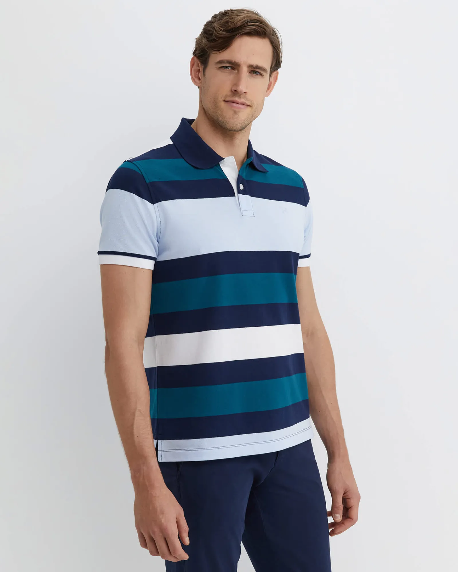 Clearance Sportscraft Yarra Polo in Blue Multi BlueMulti