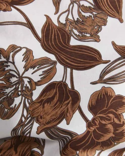 Clearance Sportscraft Zinnia Mercerised Tee in Ivorybrown Ivory/brown