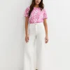 Discount Sportscraft Zola Short Sleeve Mercerised Tee in Pinkwhite Pink/white